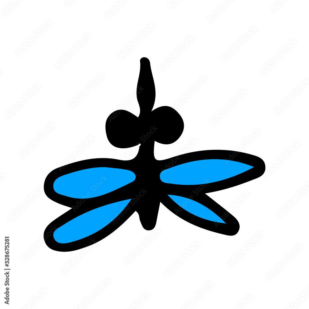 Mosquito in cartoon style on an isolated white background. Insect. Stock vector illustration Mosquito in cartoon style on an isolated white background. Insect. Stock vector illustration