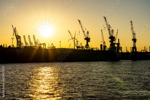 birdge 10 famous fish buns at landungsbrücken in Hamburg, germany
