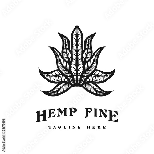 Cannabis vintage logo