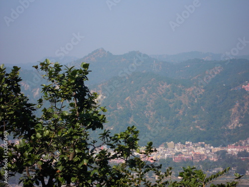 Beautiful Scene from Chandi Pahar of Hardwar in India. The photo was taken at the time of climbing the mountain by rope way.Haridwar is at Uttrakhana State of India.