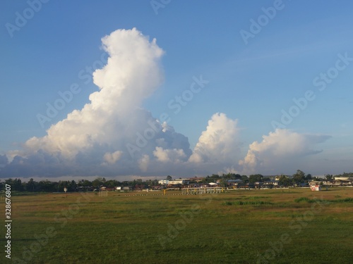 Gorgeous clouds on villages close ot the Davao International Airport.