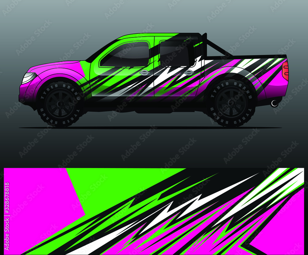 truck decal graphic wrap vector, abstract background truck decal graphic wrap vector, abstract background