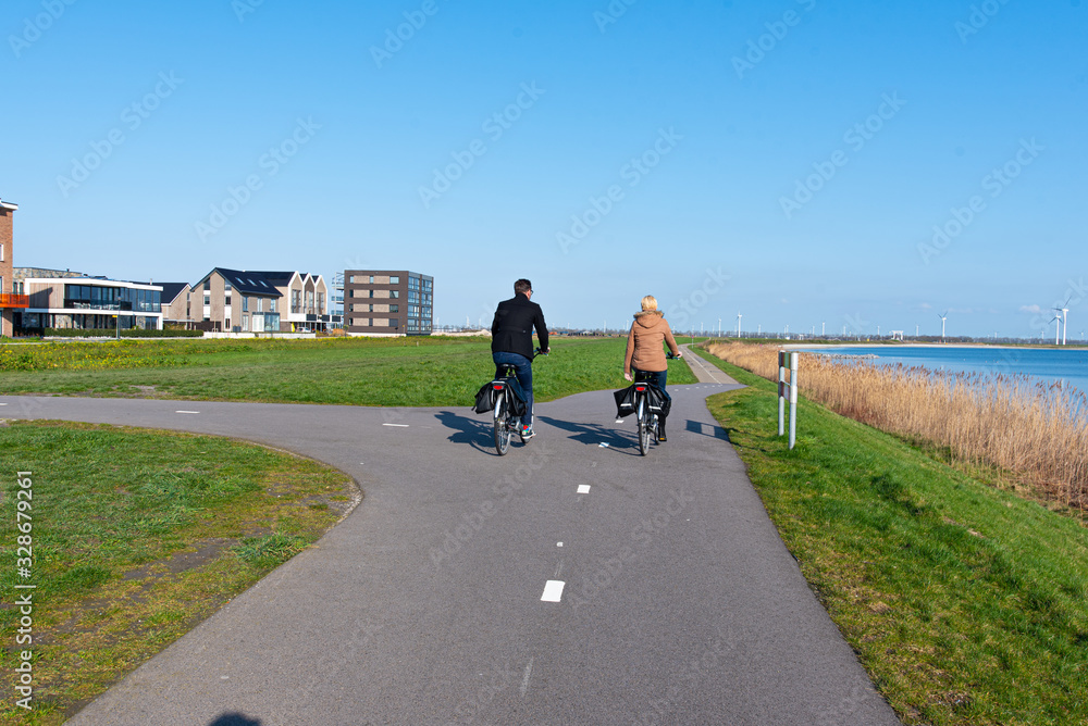 Fototapeta premium path in zeewolde netherlands flevoland