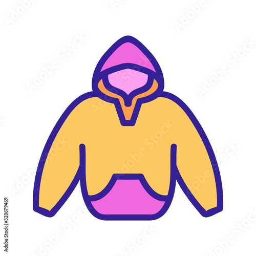 Warm hoodie icon vector. Thin line sign. Isolated contour symbol illustration
