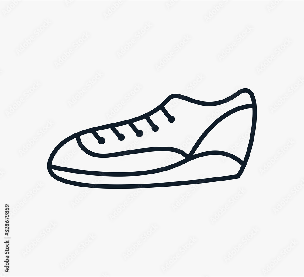 The shoes icon vector logo design template The shoes icon vector logo design template