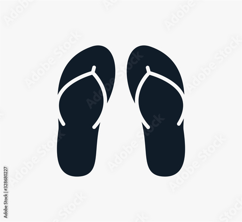 flip-flops icon vector logo design template