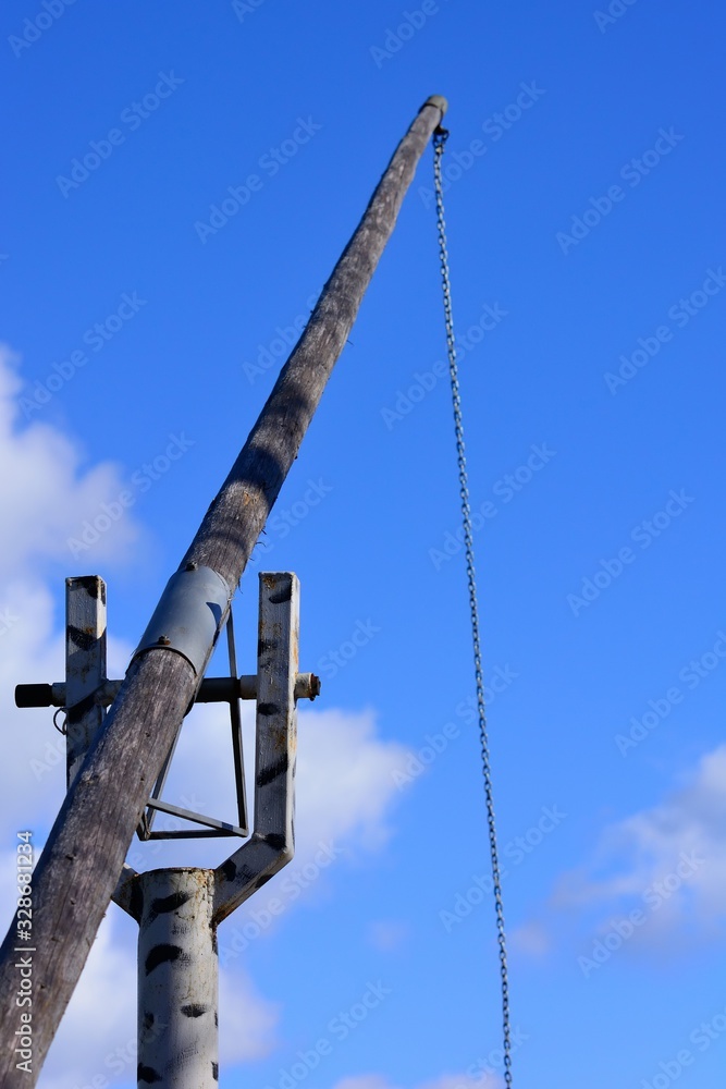 Long pole for lifting water from a well Long pole for lifting water from a well
