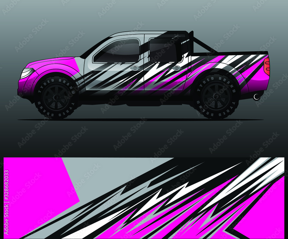 truck decal graphic wrap vector, abstract background