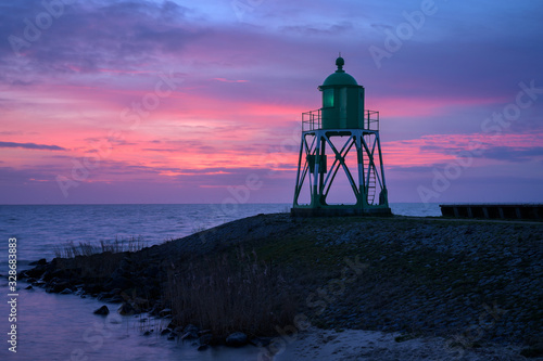 Stavoren Lighthouse at sunset