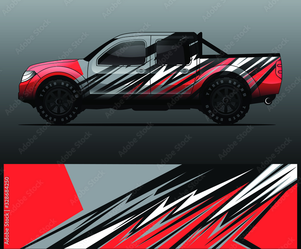 truck decal graphic wrap vector, abstract background truck decal graphic wrap vector, abstract background