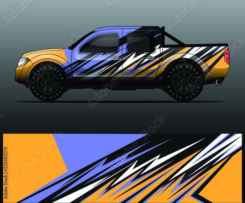 truck decal graphic wrap vector  abstract background