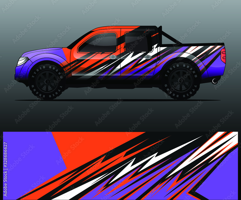 truck decal graphic wrap vector, abstract background truck decal graphic wrap vector, abstract background