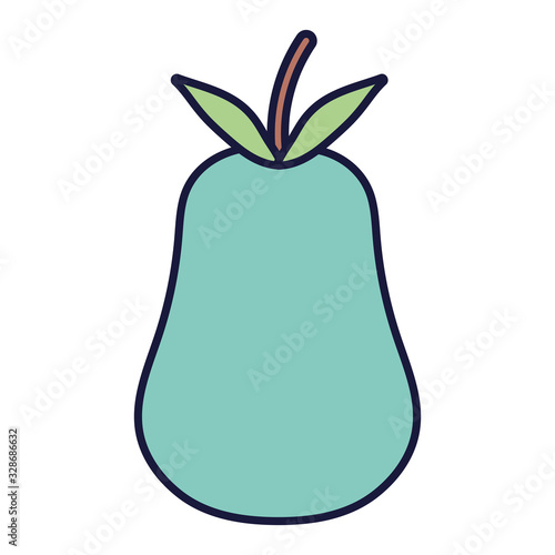 pear fresh fruit harvest cartoon icon style design
