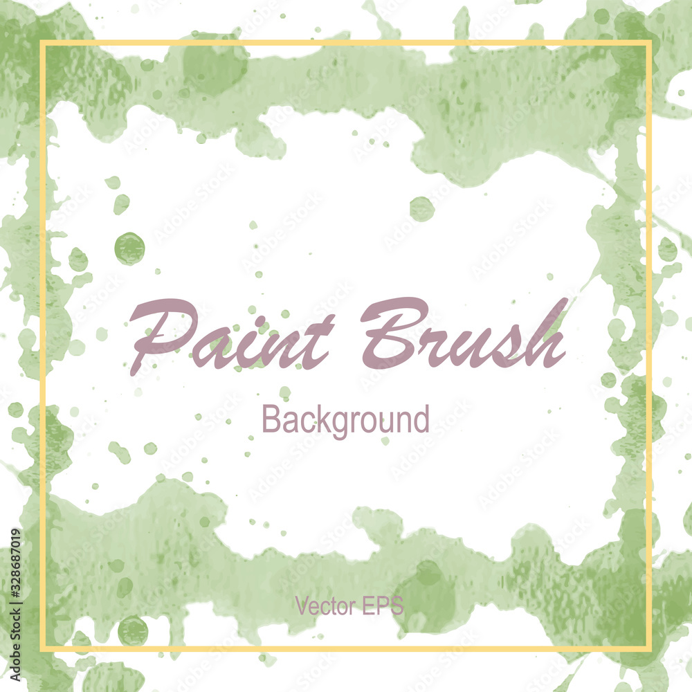Paint Brush background green