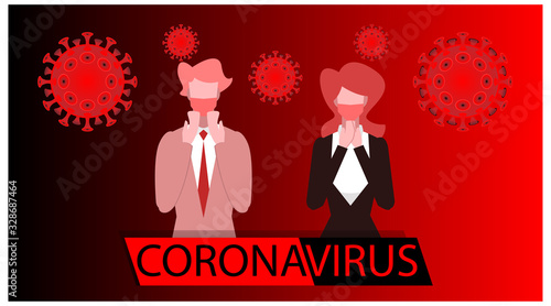 the danger of corona viruses is to plague humans. poster - warning flyer. news - infected