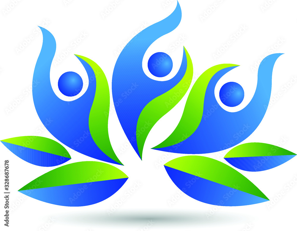 Fototapeta premium lotus couple logo