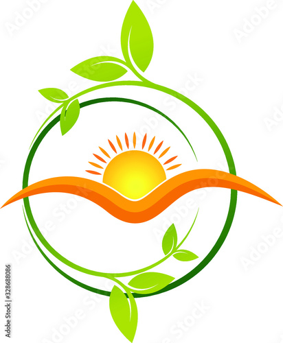 sun leaf logo 