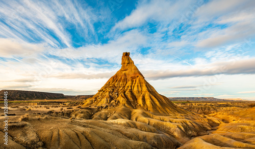 Sunset on Bardenas Reales Castildetierra