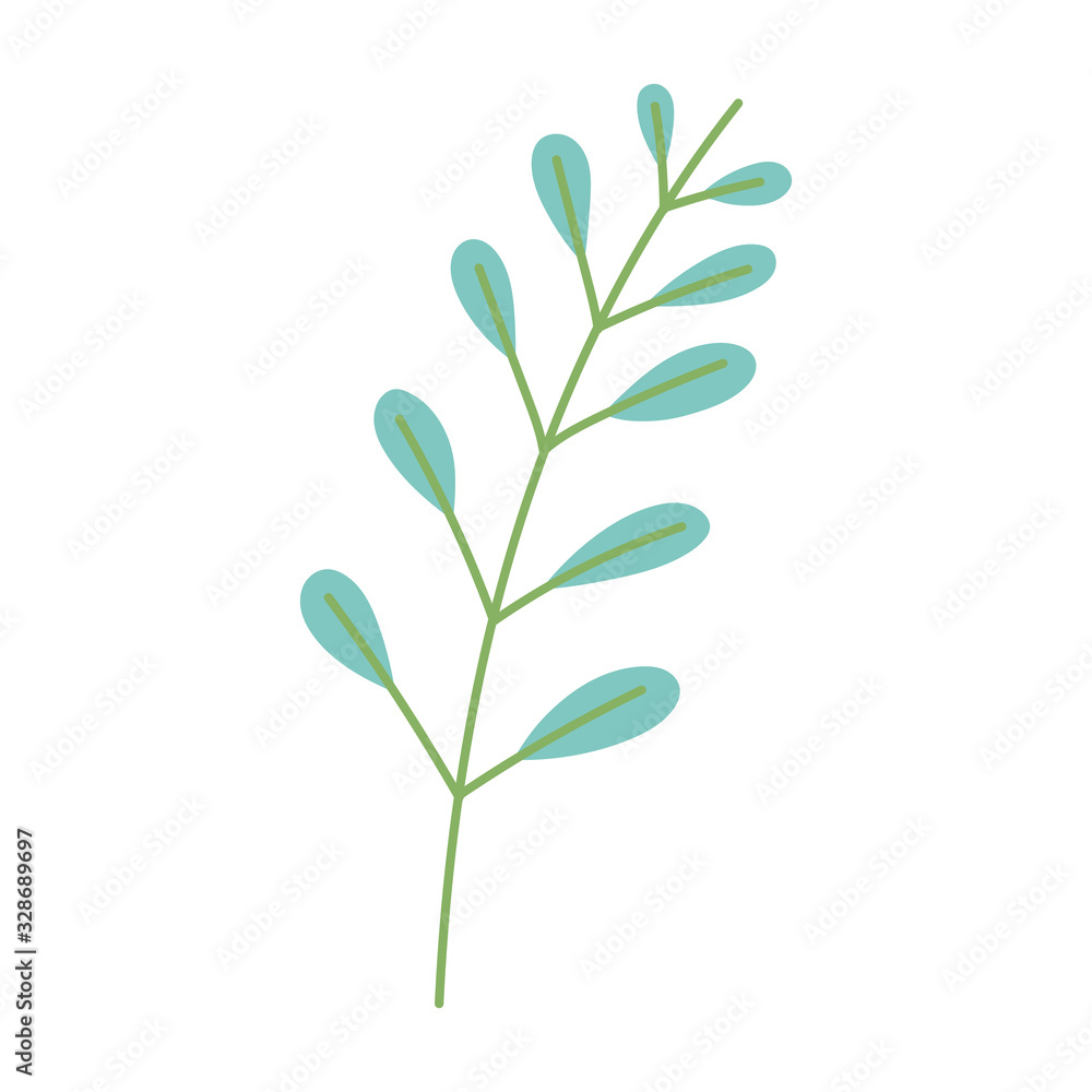 greenery branch leaves foliage ecology botanical icon greenery branch leaves foliage ecology botanical icon