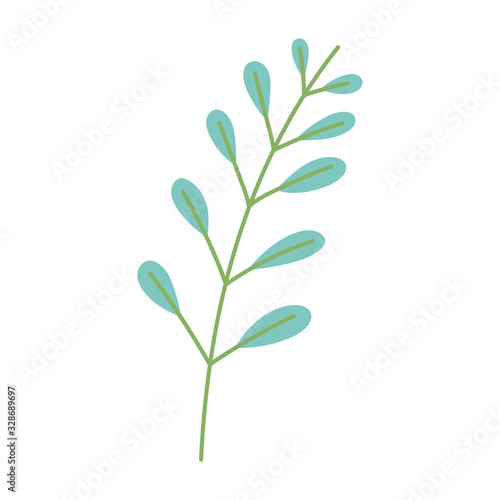 greenery branch leaves foliage ecology botanical icon