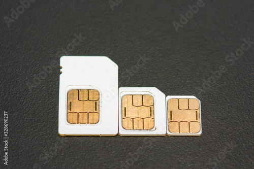 Mini, micro, nano blank sim card photo