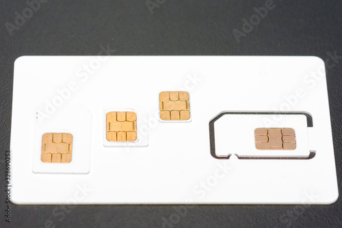 Mini, micro, nano blank sim card photo