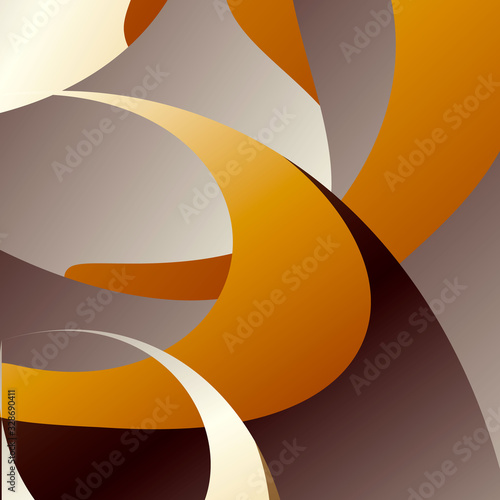 Abstract volumetric geometric background. twisted lines in motion