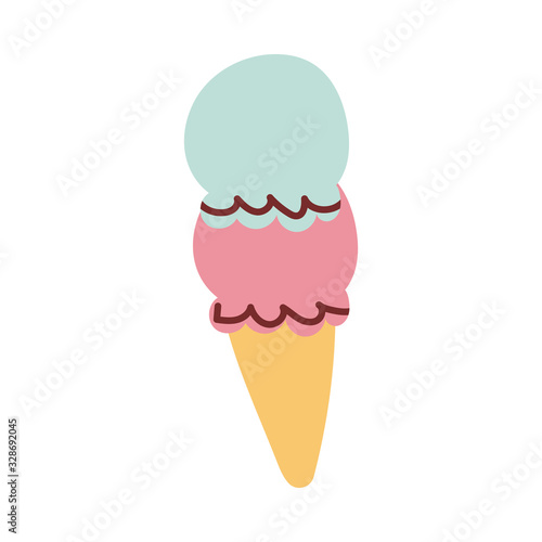 ice cream on white background