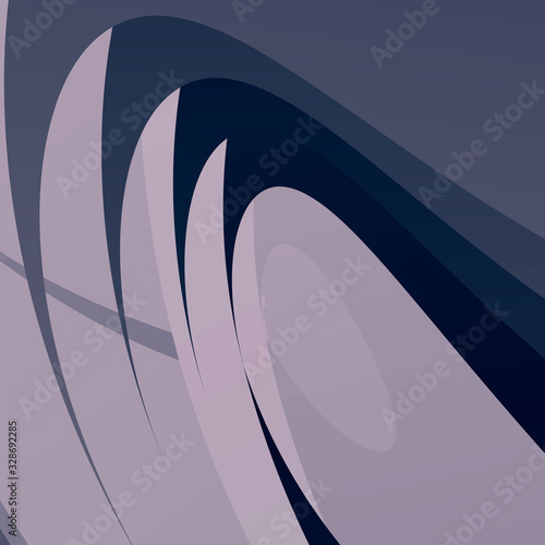 Abstract volumetric geometric background. twisted lines in motion