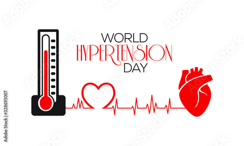Vector illustration on the theme of World Hypertension day observed on May 17 every year. also known as high blood pressure (HBP)
