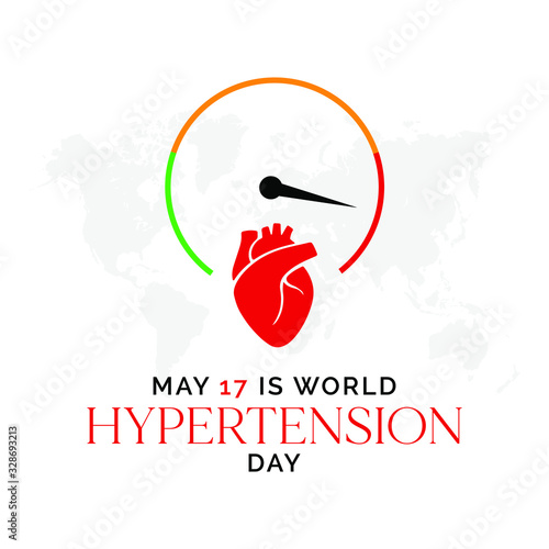 Vector illustration on the theme of World Hypertension day observed on May 17 every year. also known as high blood pressure (HBP)