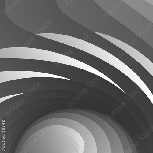 light abstract background with three-dimensional graphic shapes.