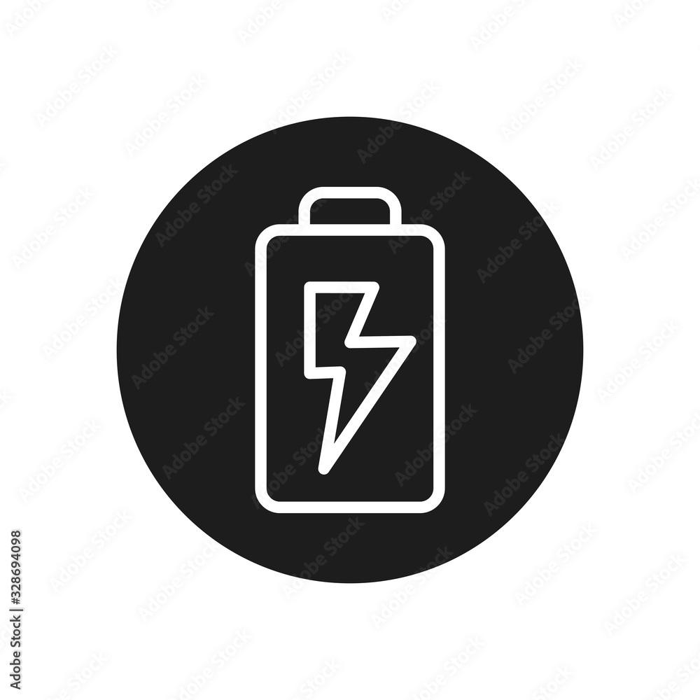 Isolated battery line block style icon vector design Isolated battery line block style icon vector design