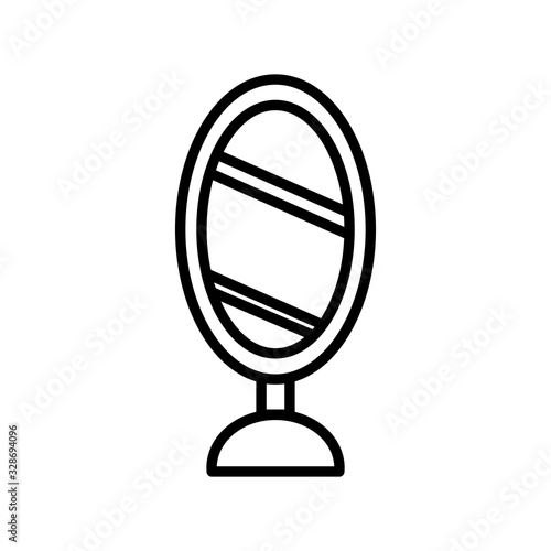 mirror line style icon vector design