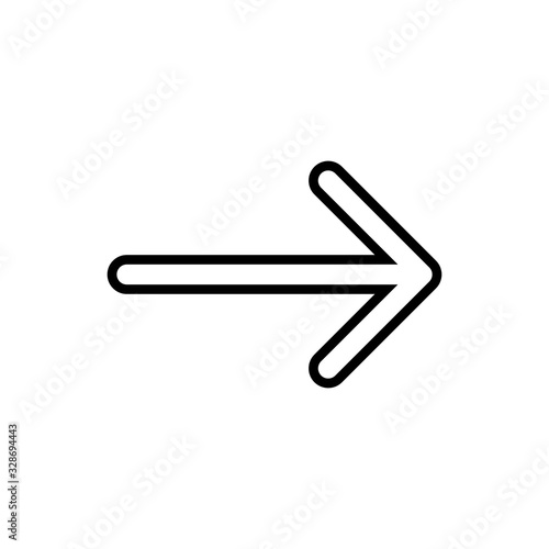 Arrow icon isolated on white background. Arrow symbol. Arrow vector icon