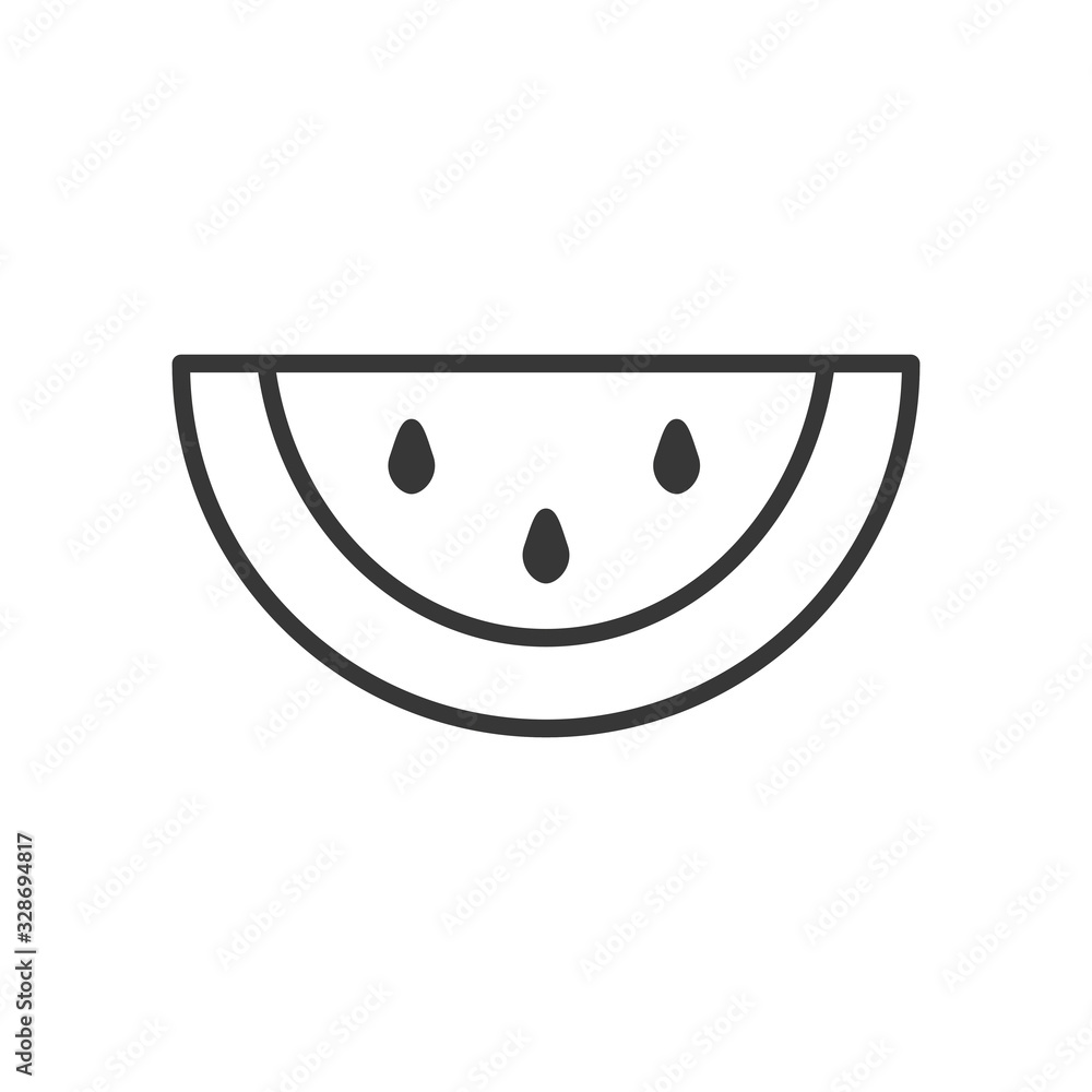 Isolated watermelon line style icon vector design Isolated watermelon line style icon vector design
