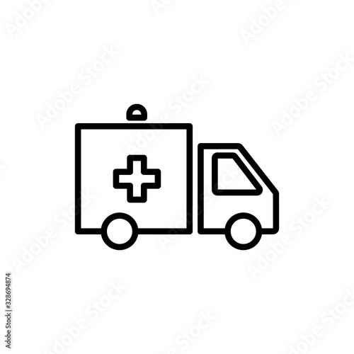 Wallpaper Mural Ambulance Icon isolated on white background. Ambulance Icon Design Torontodigital.ca