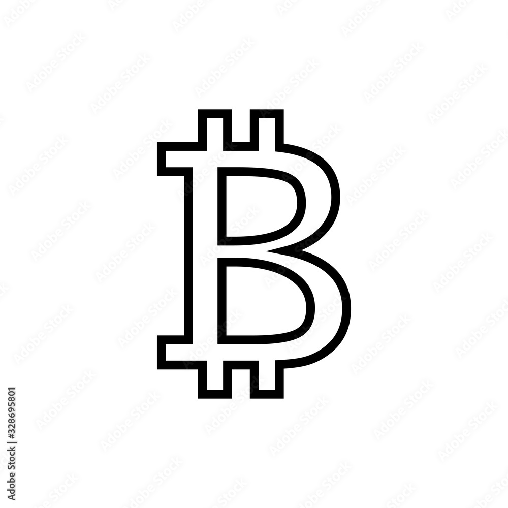 Bitcoin sign icon isolated on white background. Crypto currency symbol. Blockchain. Cryptocurrency Bitcoin sign icon isolated on white background. Crypto currency symbol. Blockchain. Cryptocurrency