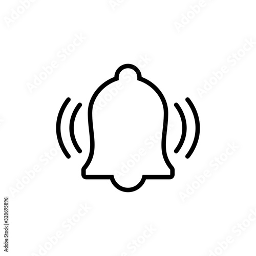 Bell Icon vector isolated on white background. Notification symbol. Bell vector icon