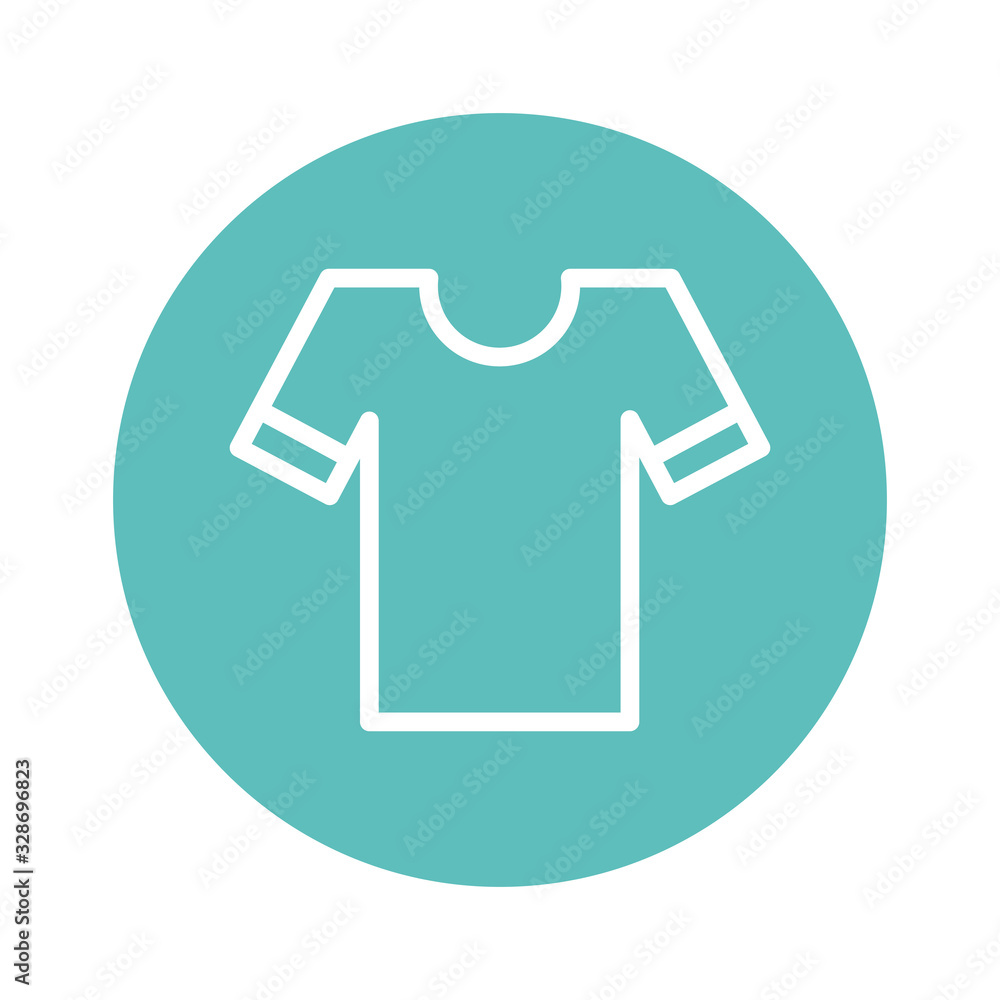 Isolated tshirt line and block style icon vector design Isolated tshirt line and block style icon vector design