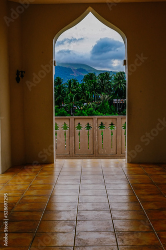 Beautiful outside view of the Cotabato Grand Mosque in Maguindanao, Philippines. photo