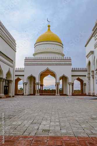 Beautiful outside view of the Cotabato Grand Mosque in Maguindanao, Philippines. photo