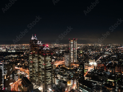 Wallpaper Mural Tokyo Night Life From Above Torontodigital.ca