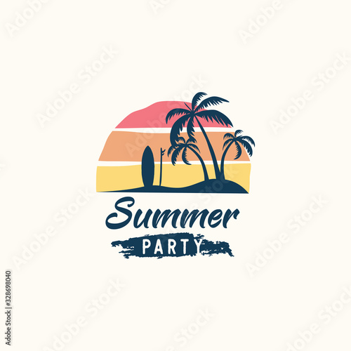 vintage summer badges labels, emblems and logo