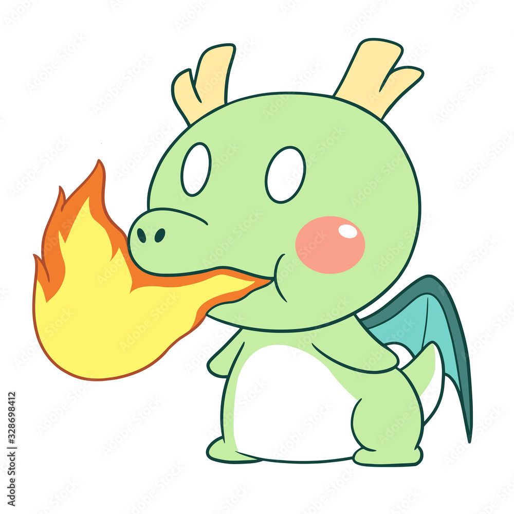 Fototapeta premium baby dragon vector
