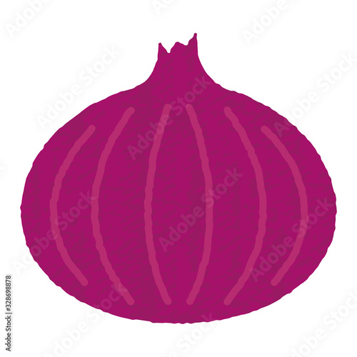 手描き風かわいい赤玉ねぎ-Red onion