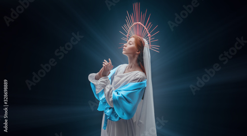 Schilderij op canvas the virgin mary
