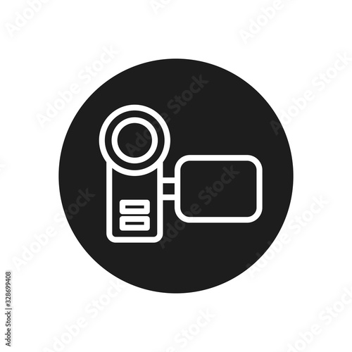 videocamera line block style icon vector design