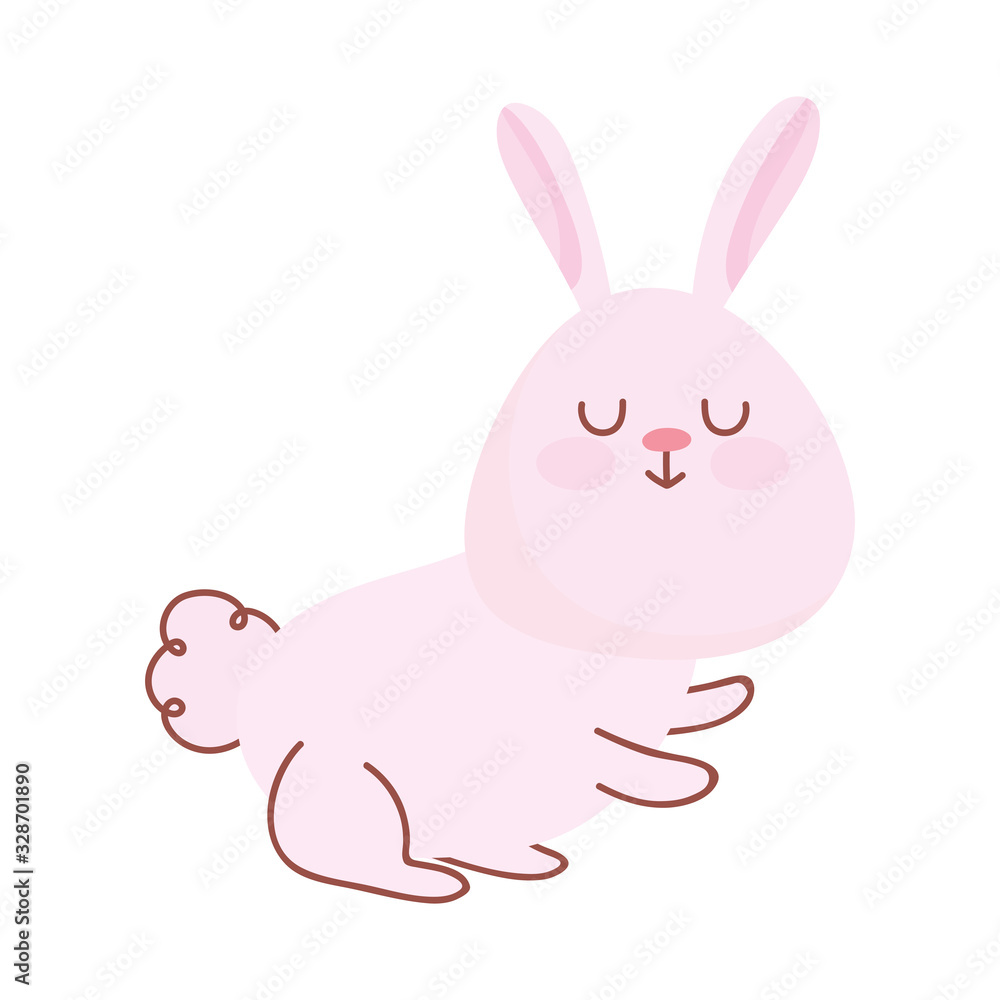 happy easter cute little rabbit cartoon season animal