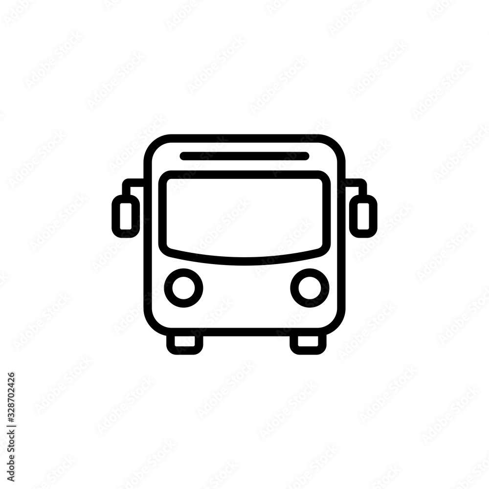 Bus Icon isolated on white background. Black bus vector icon Bus Icon isolated on white background. Black bus vector icon